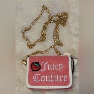 Juicy Couture viral strawberry wallet with Gold Chain